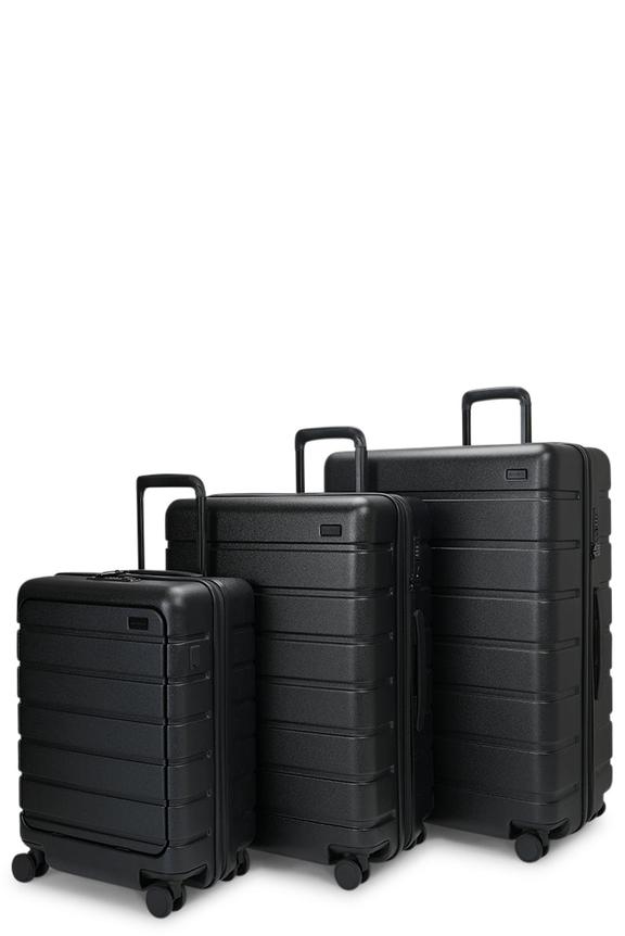 Explorer Arlo Pro 52cm Front Access, 65cm & 75cm Hardside Luggage Set Black