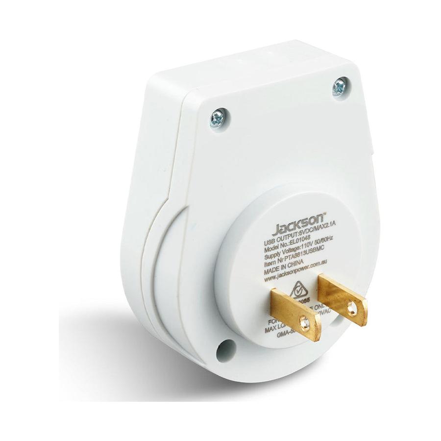 Jackson Outbound Slim Travel Adapter - Japan & South America White White