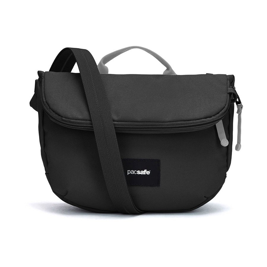 Pacsafe GO Anti-Theft Recycled Saddle Crossbody Bag Jet Black Jet Black