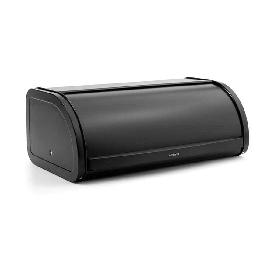 Brabantia Roll Top Large Bread Bin Matte Black Matte Black