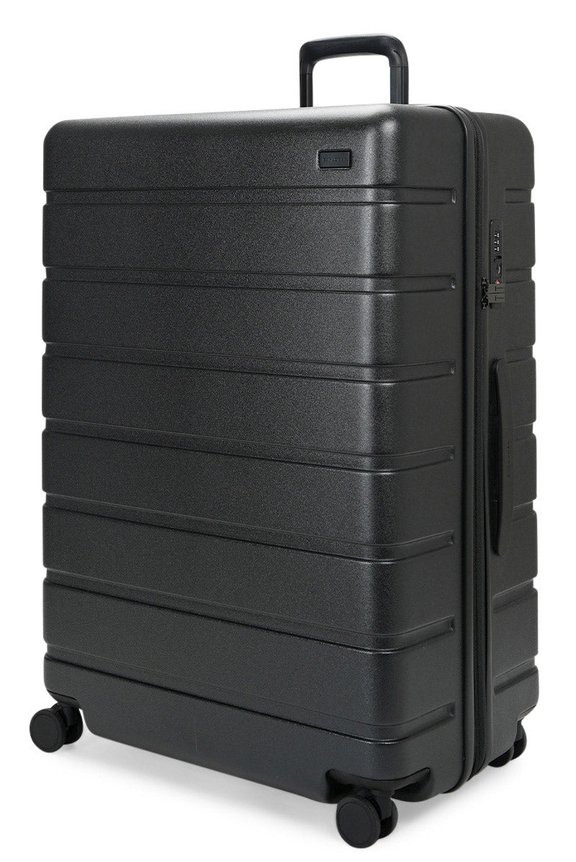 Explorer Arlo Pro 75cm Hardside Expandable Checked Suitcase Black