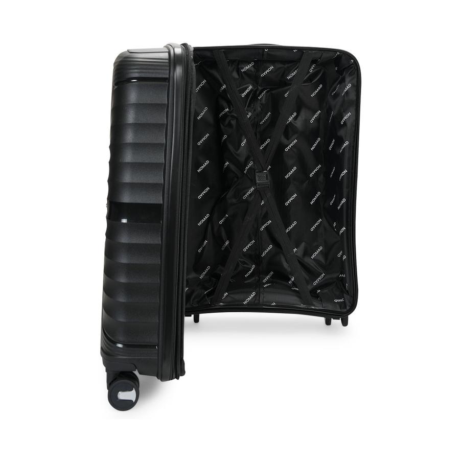 Nomad Aspire 65cm Hardside Checked Suitcase Black Black