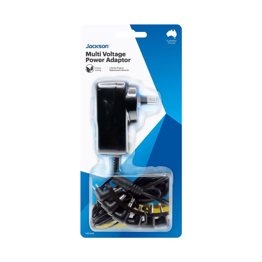 Jackson Multi Voltage Power Adaptor Black Black