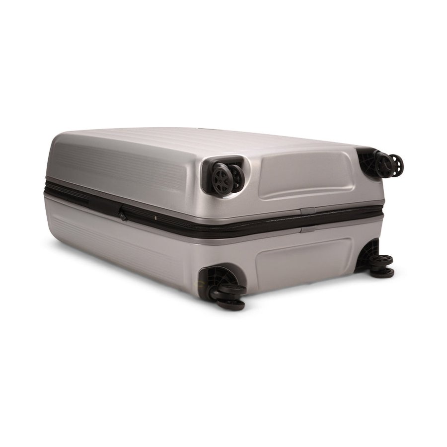 Samsonite Nuon 81cm Hardside Checked Suitcase Matte Silver Matte Silver