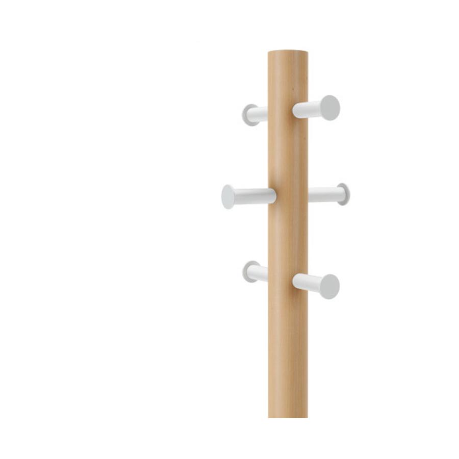 Umbra Pillar Stool with Built-In Coat Rack White/Natural White/Natural
