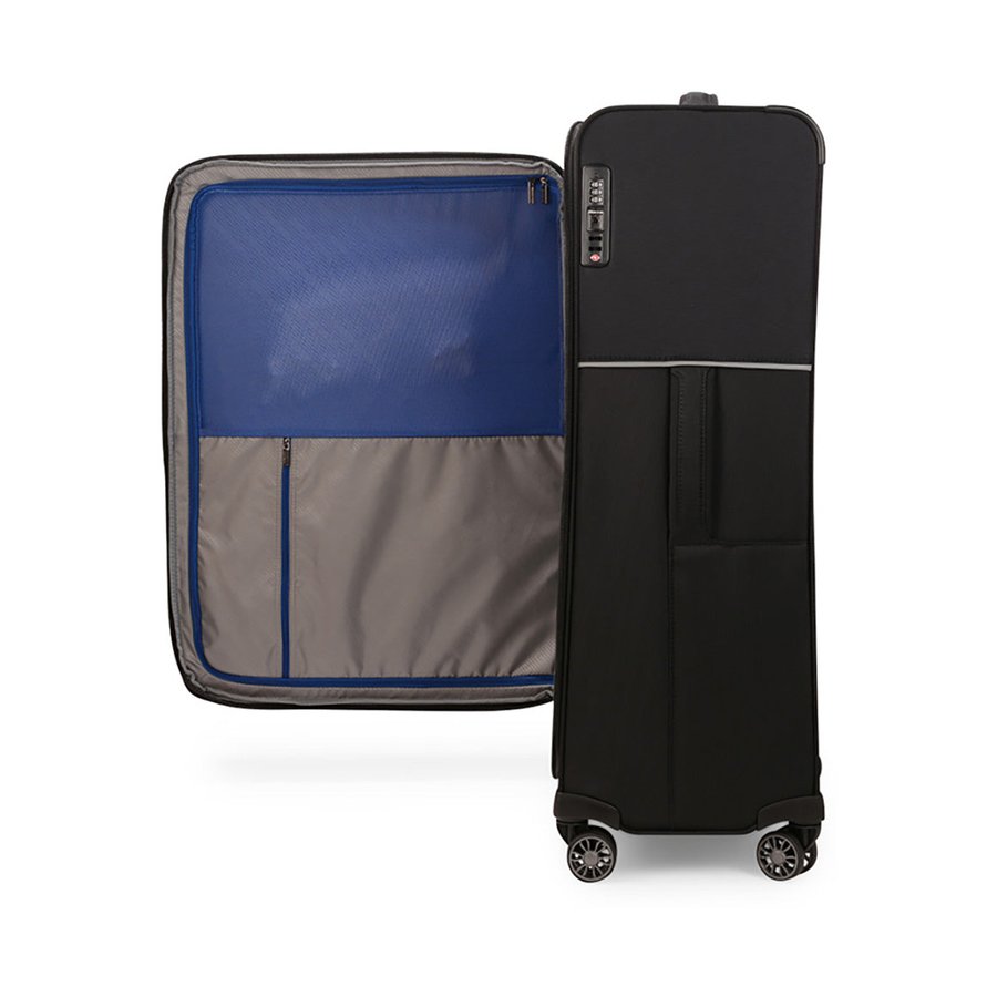 Samsonite 73H 78cm Softside Checked Suitcase Black Black