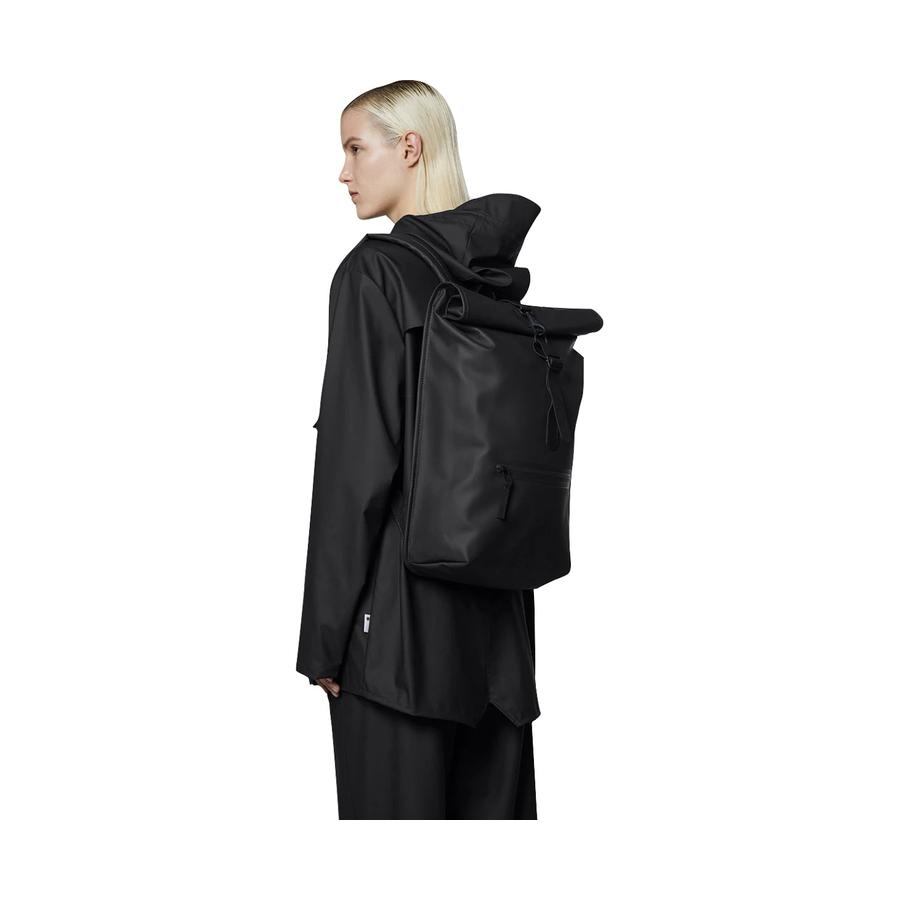 Rains Rolltop Rucksack Black Black