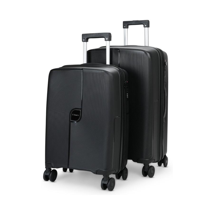 Caselite Aero 56cm & 65cm Hardside Luggage Set Black Black