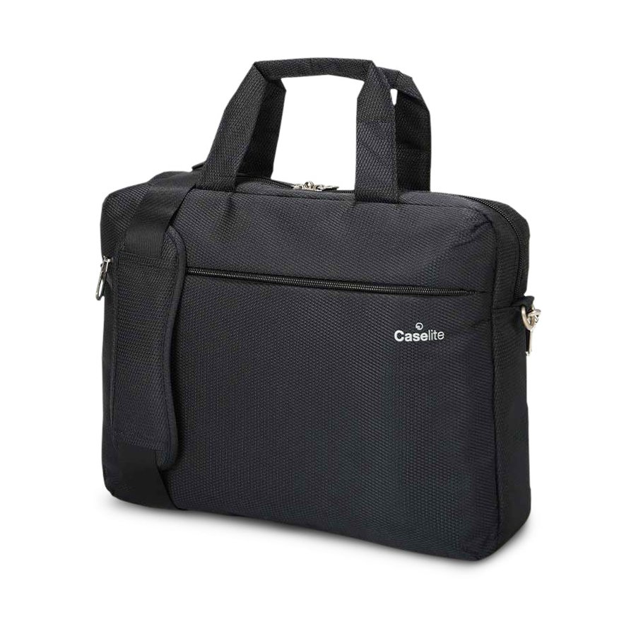 Caselite Ultra 69cm Softside Checked Suitcase & Laptop Bag Set Black Black