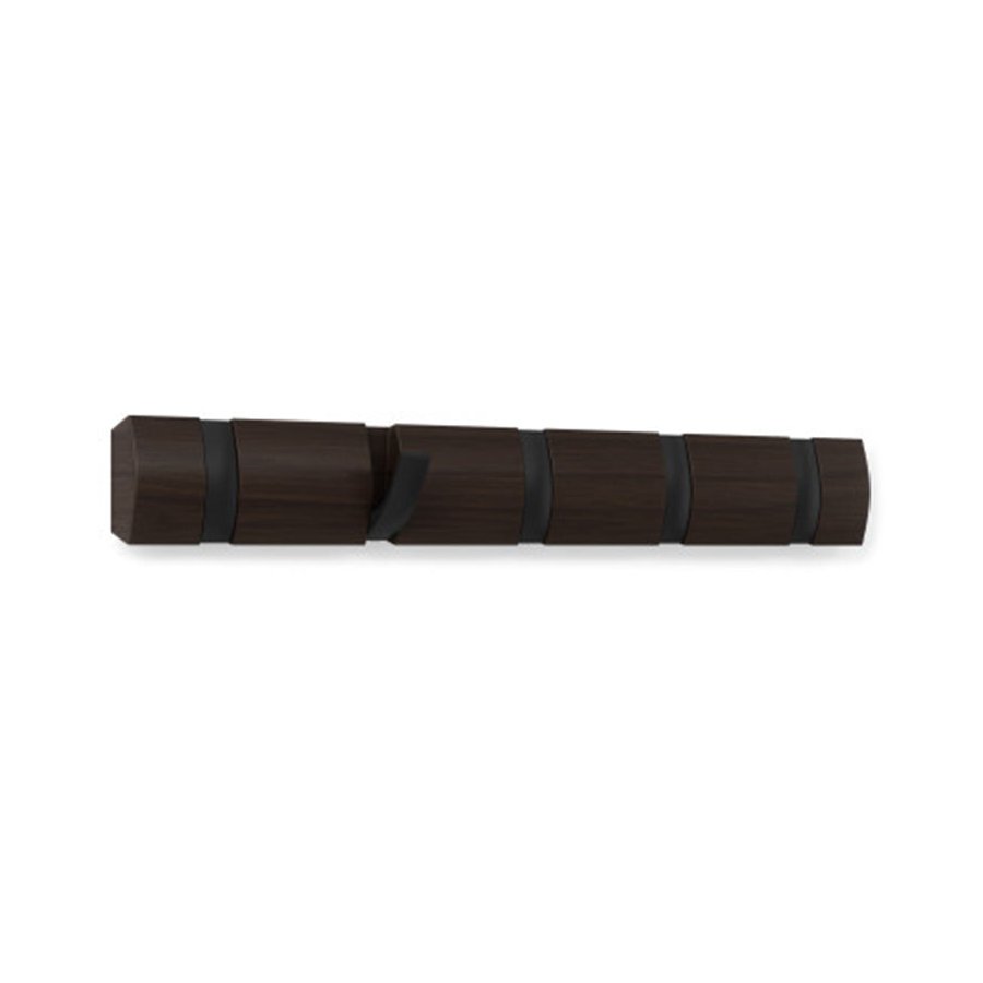 Umbra Flip 5 Wall Mounted Hook Black/Walnut Black/Walnut