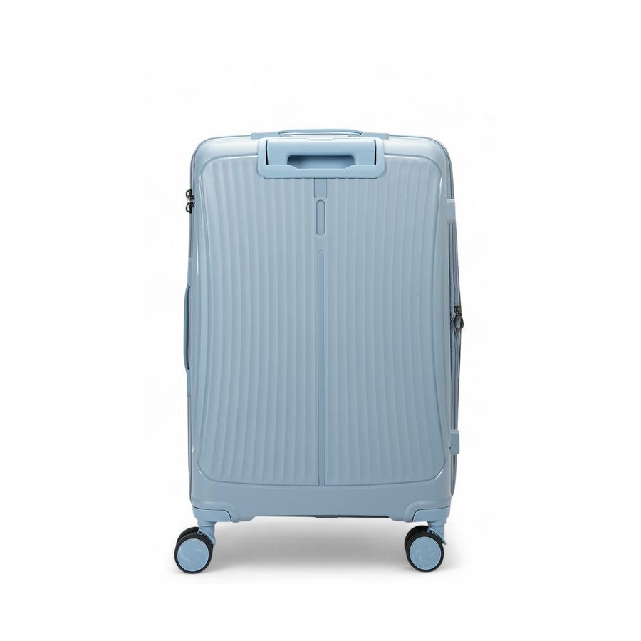 Caselite Quest 65cm Hardside Checked Suitcase Steel Blue Steel Blue