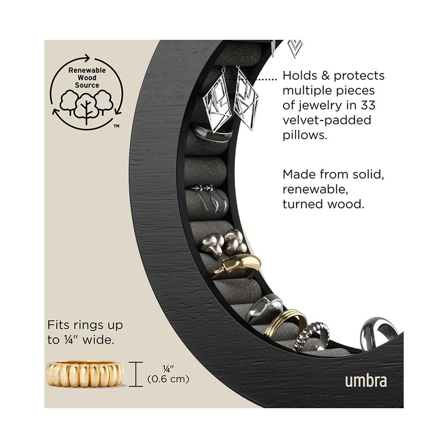 Umbra Ferris Jewellery Organiser Black Black