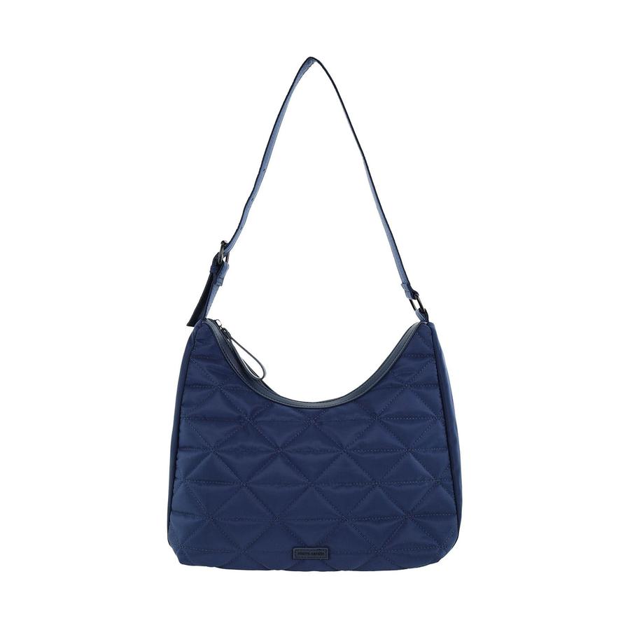 Pierre Cardin Claire Ladies Nylon Quilted Hobo Bag Navy Navy