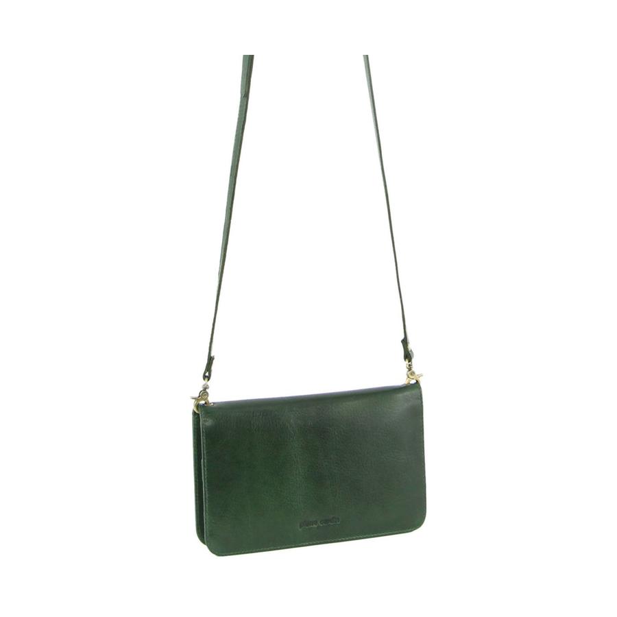 Pierre Cardin Piper Women's Italian Leather Crossbody Organiser Emerald Emerald