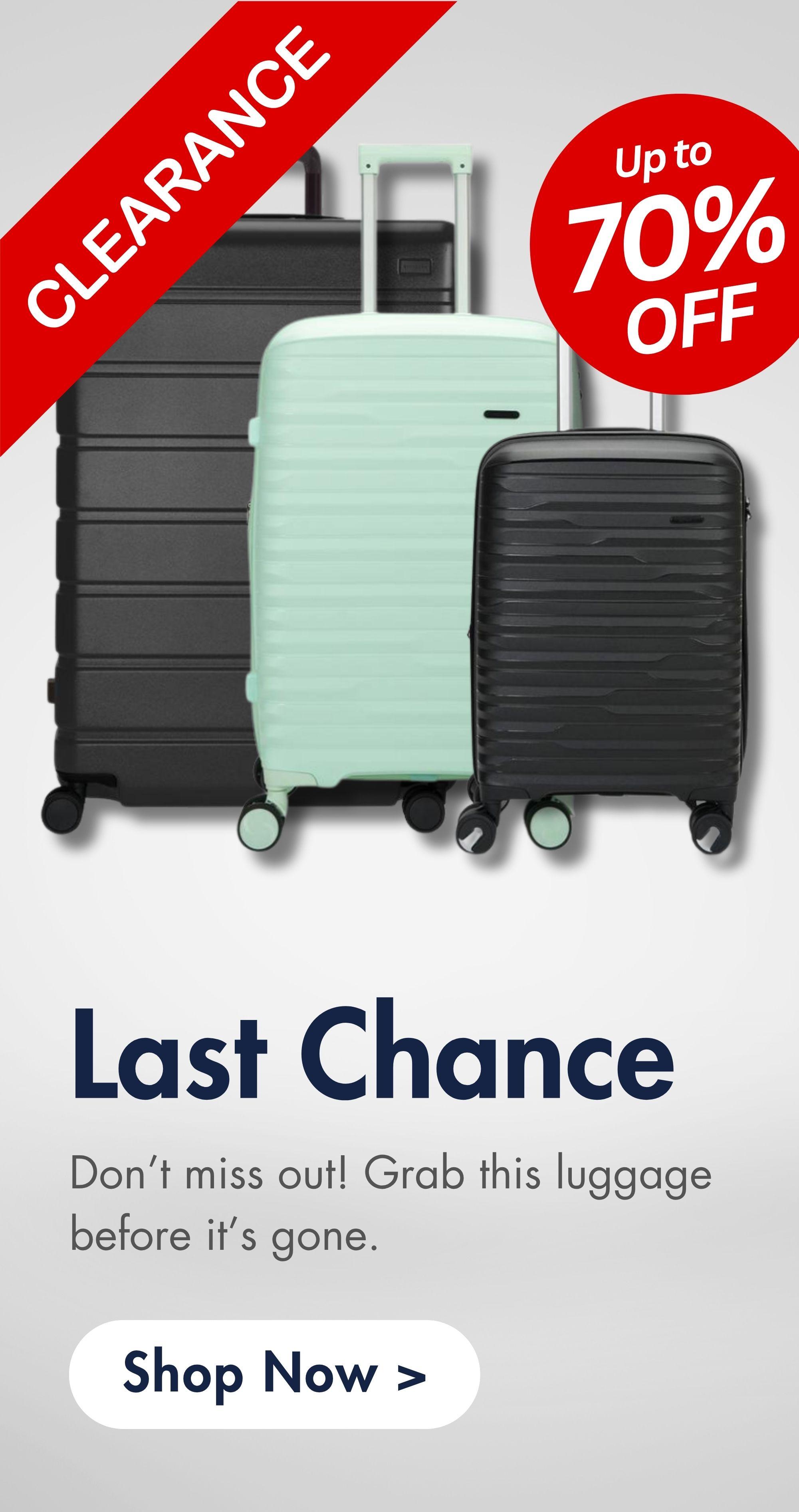 Last Chance Luggage | Up to 70% Off