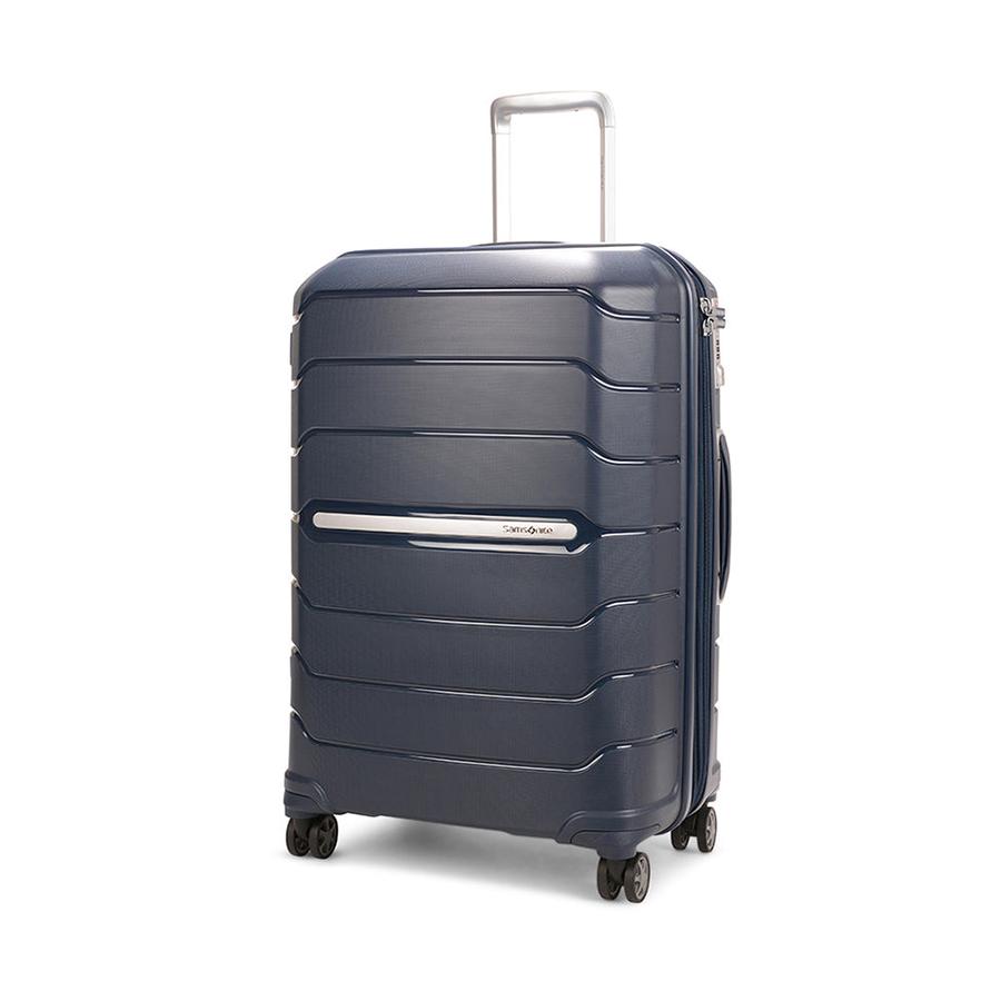 Samsonite Oc2lite 68cm Hardside Checked Suitcase Navy Navy