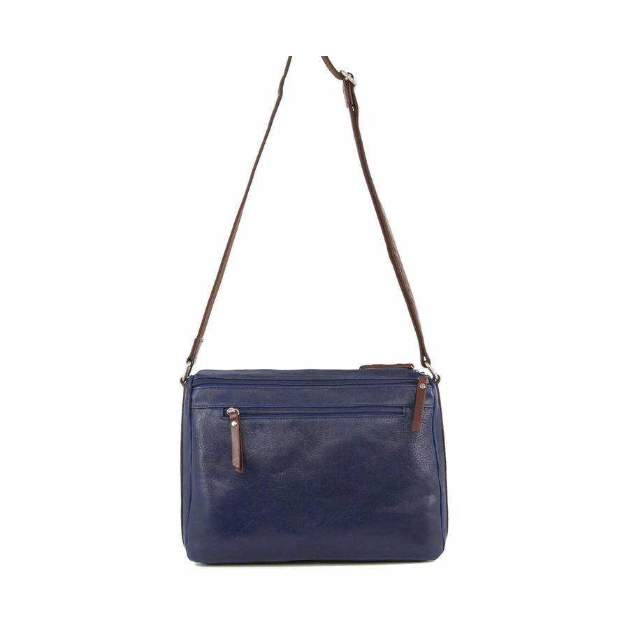 Milleni Caroline Women's Leather Crossbody Bag Indigo/Chestnut Indigo/Chestnut