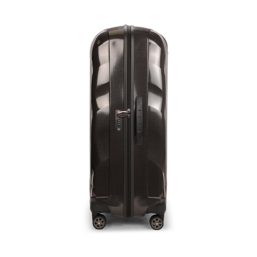 Samsonite C-Lite 81cm CURV Checked Suitcase Black Black
