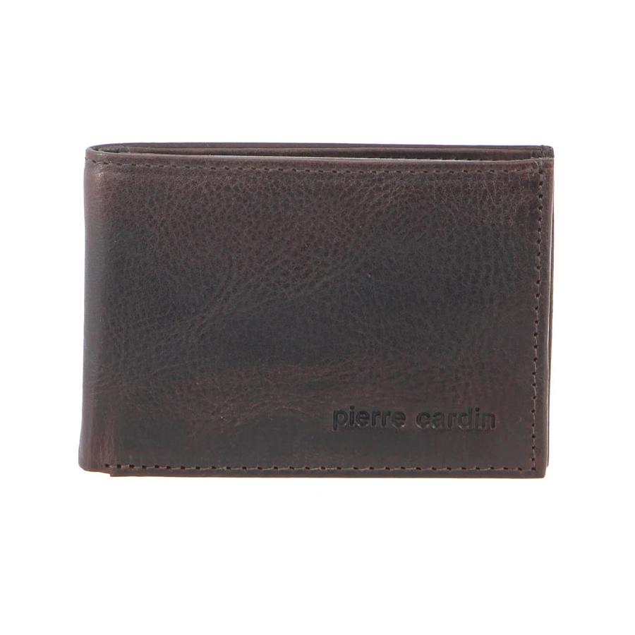 Pierre Cardin Finley Men's Rustic Leather RFID Wallet Chocolate Chocolate