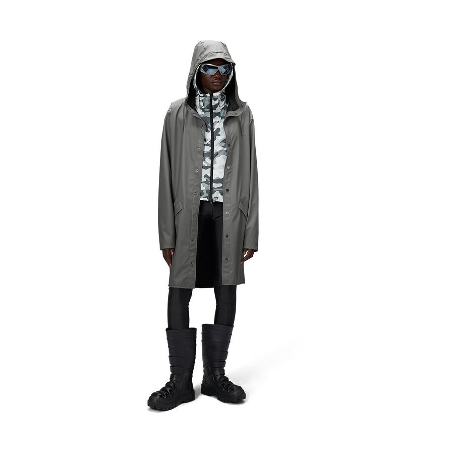 Rains Long Jacket Grey XXL