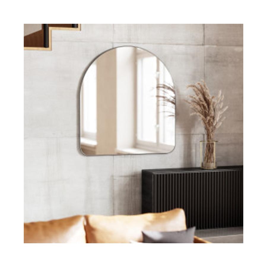 Umbra Hubba Arched Mirror (87cm x 92cm) Metallic Titanium Metallic Titanium