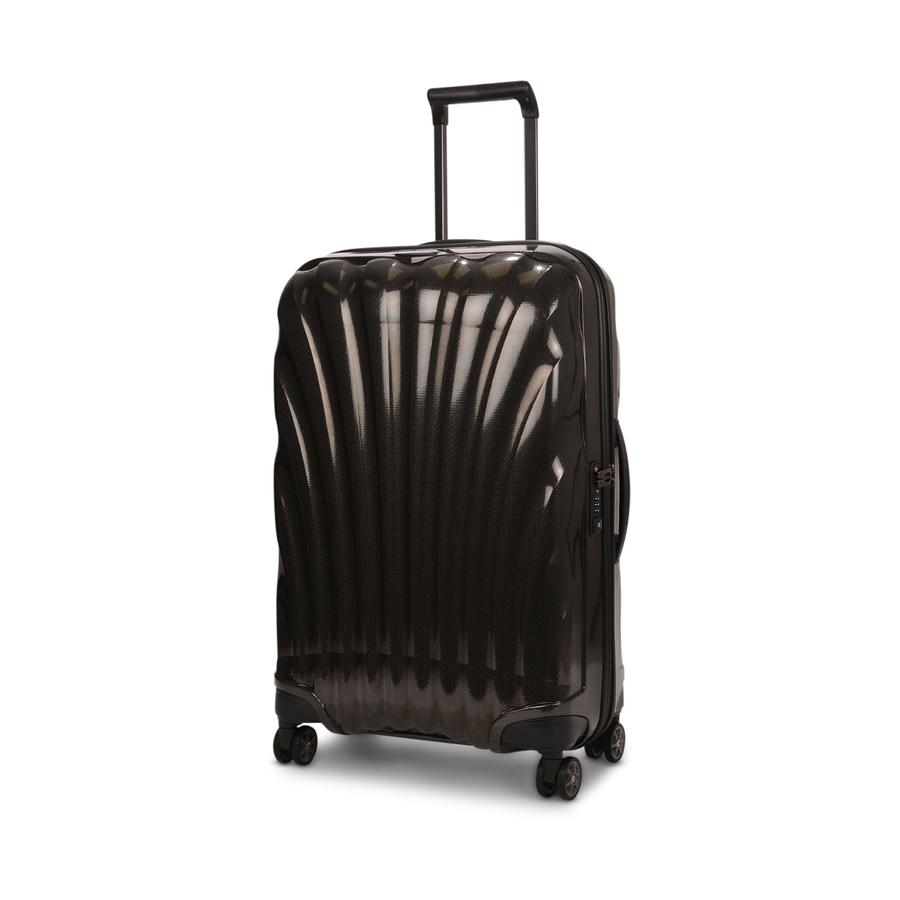 Samsonite C-Lite 69cm CURV Checked Suitcase Black Black