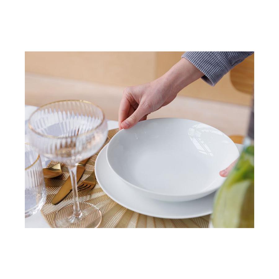 Mikasa Chalk 23cm Porcelain Pasta Bowls (Set of 4) White White