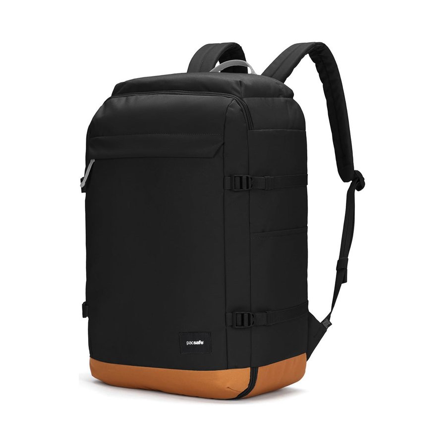 Pacsafe GO 44L Anti-Theft Recycled Carry-On Backpack Jet Black Jet Black