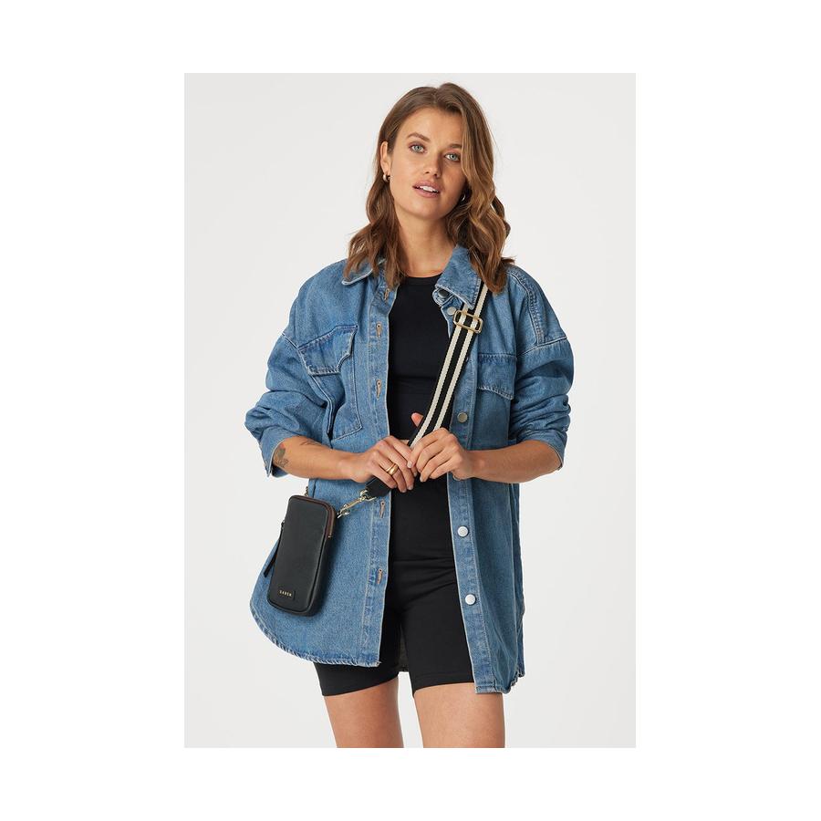 Saben Feature Strap Black + White Black + White