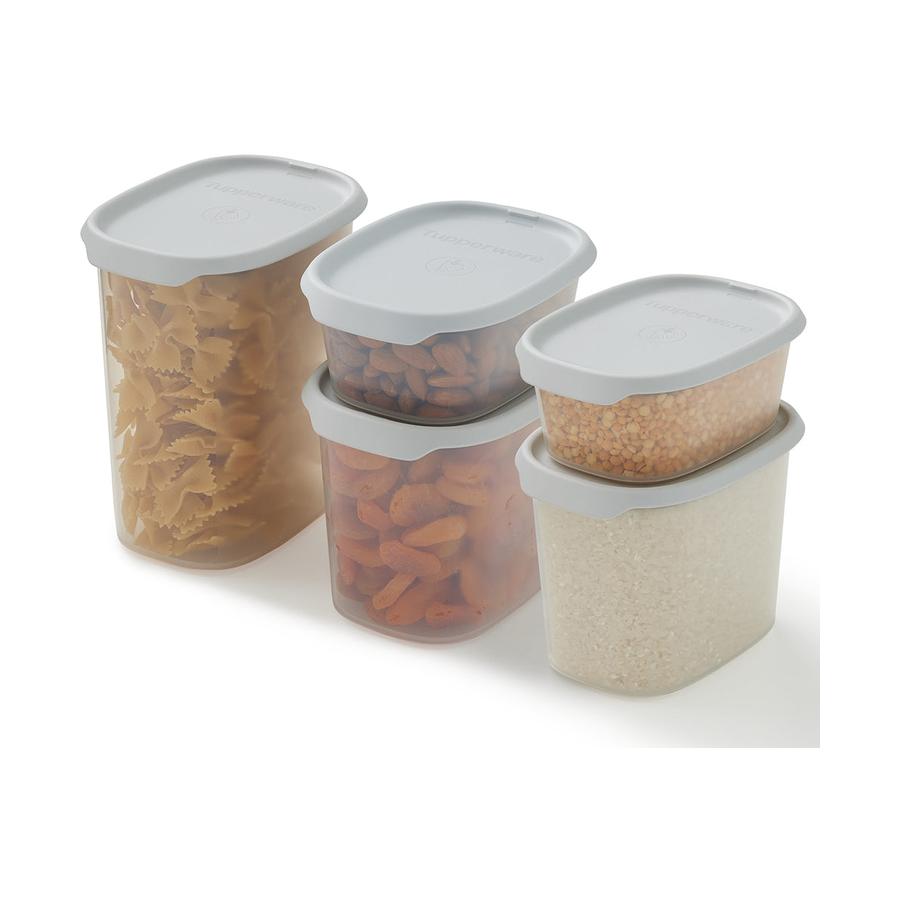 Tupperware One Touch Seal & Store Rectangular Container (Set of 5) London Haze London Haze