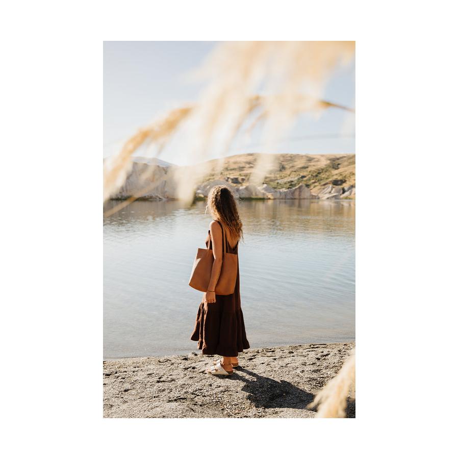 Duffle&Co Bri Raw Edged Tote Vintage Tan Vintage Tan