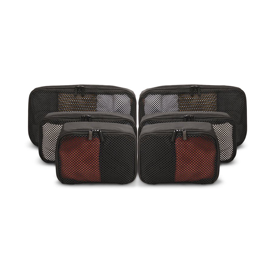 Explorer Rectangular Packing Cubes 6 Pack Black Black