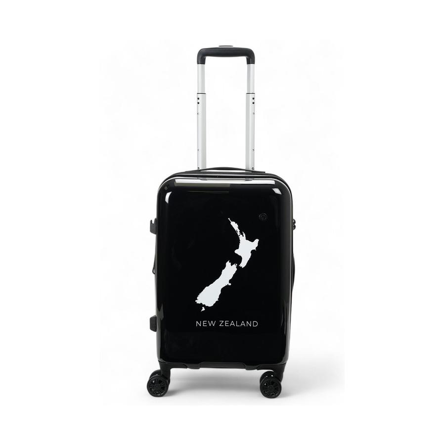 Caselite NZ Map 56cm Hardside Carry-On Suitcase Black Black
