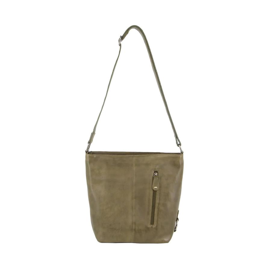 Milleni Taylor Women's Leather Crossbody Bag Olive Olive