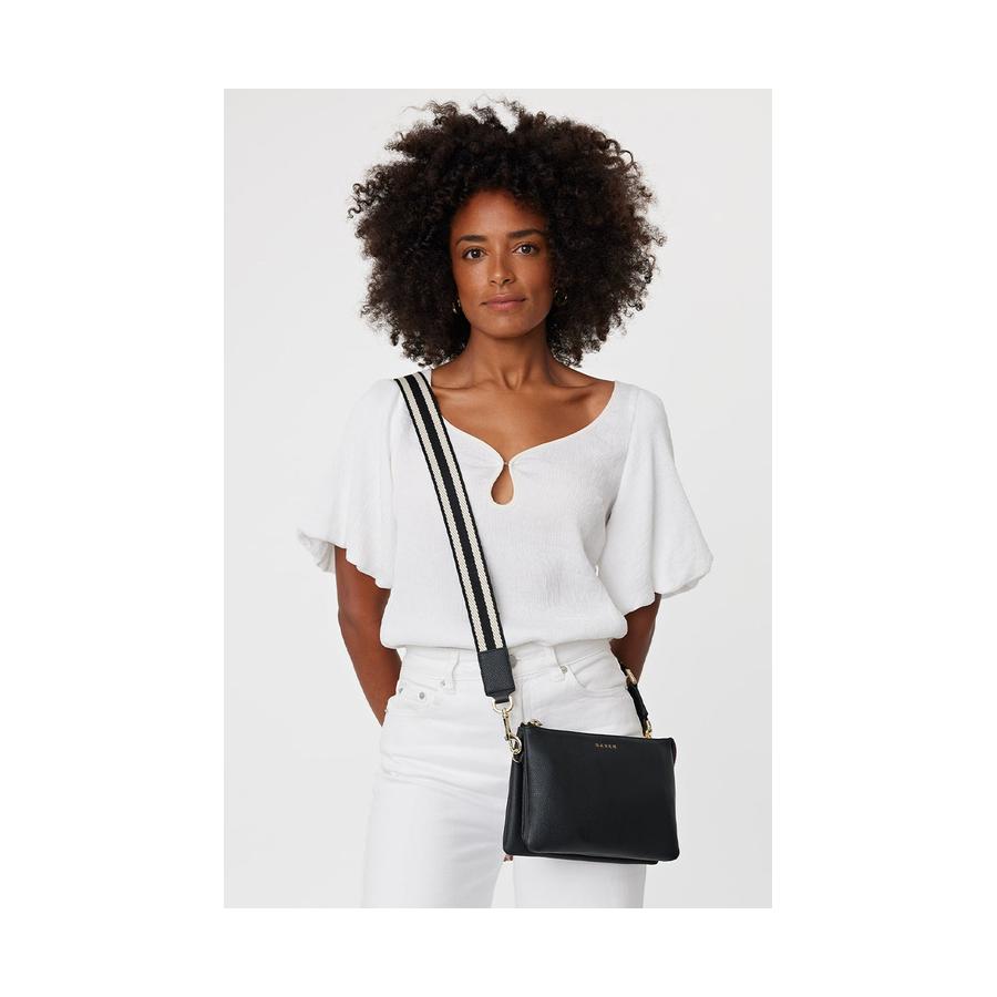 Saben Feature Strap Black + White Black + White