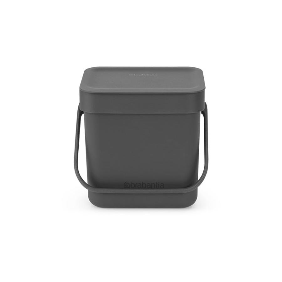 Brabantia Sort & Go Waste Bin (3L) Grey Grey