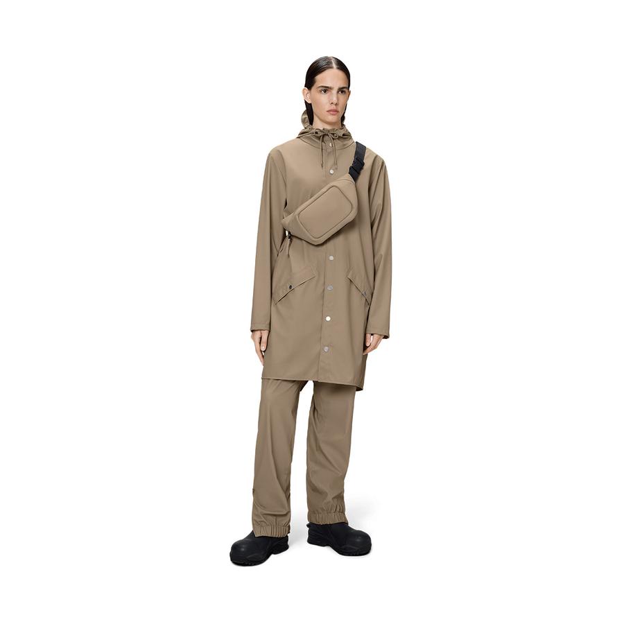 Rains Long Jacket Beige M