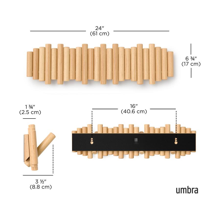 Umbra Picket 8 Wall Hook Natural Natural