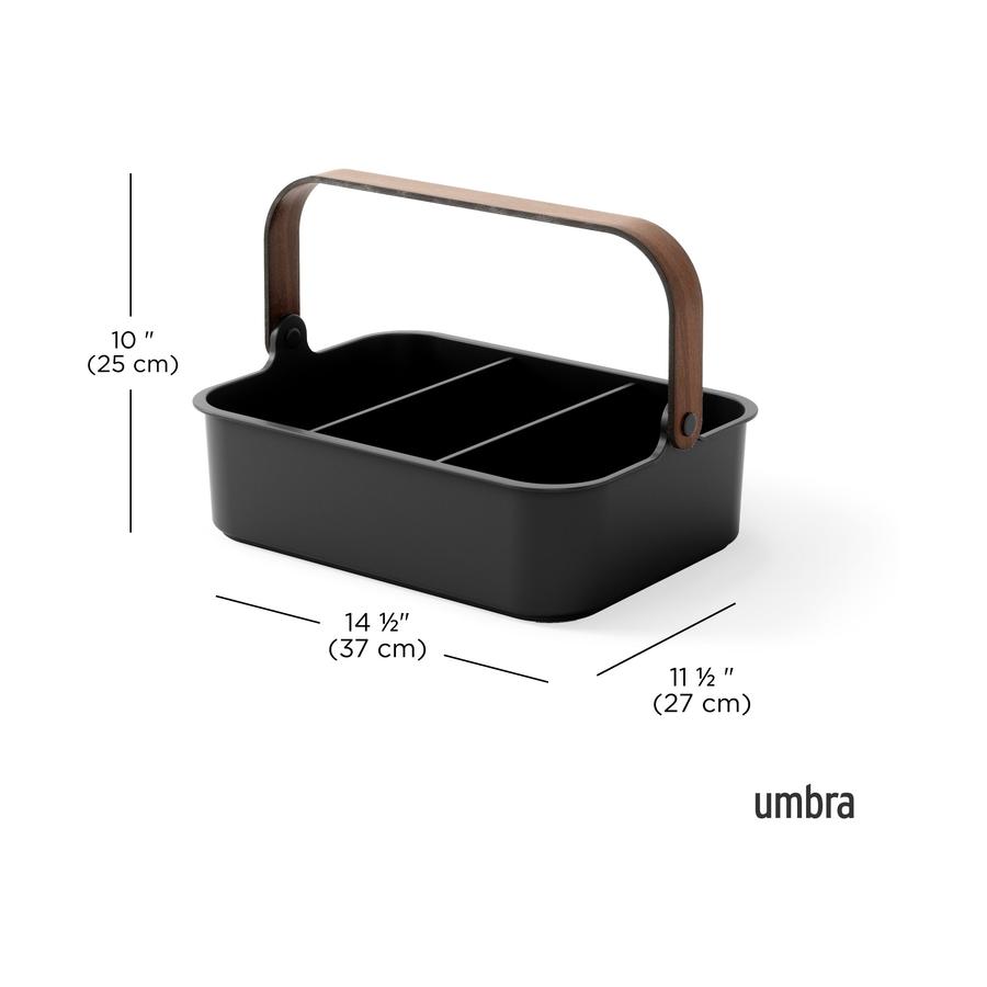 Umbra Bellwood Large Stackable Bin Black/Walnut Black/Walnut