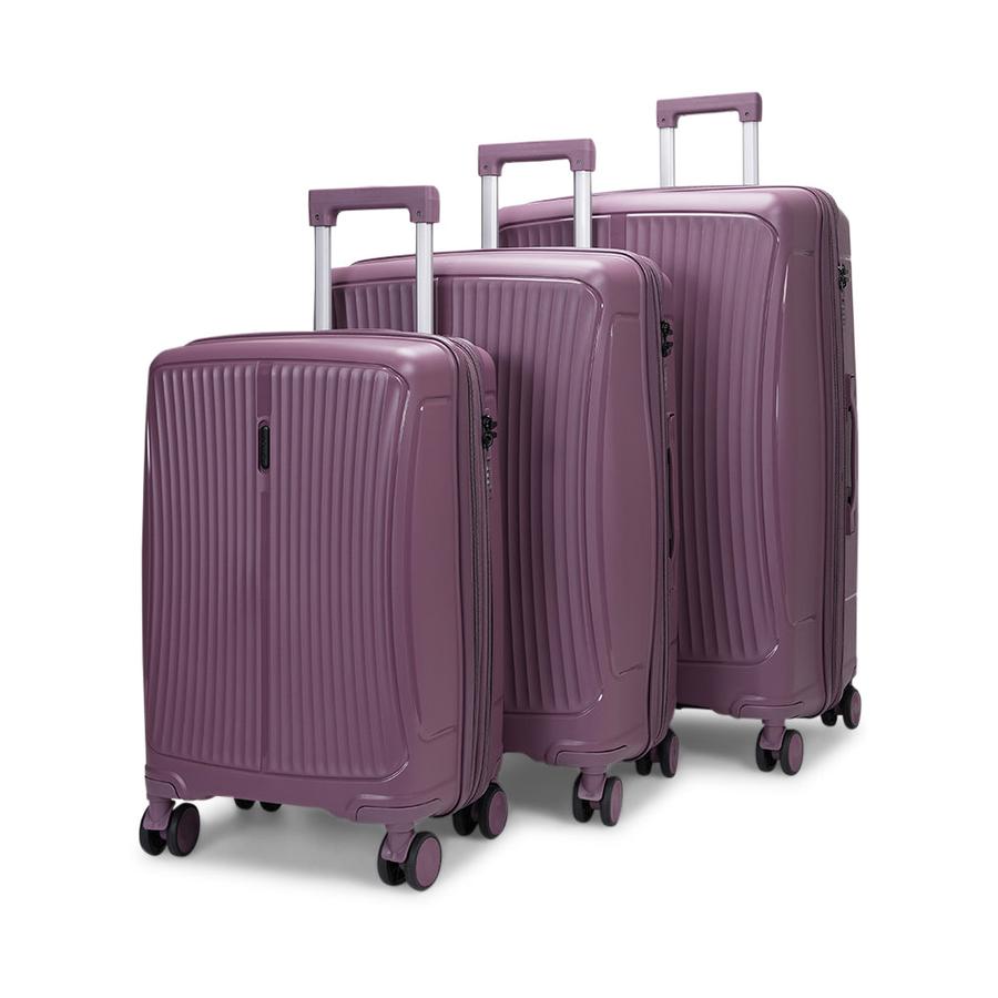 Caselite Quest 56cm, 65cm & 75cm Hardside Luggage Set Purple Purple