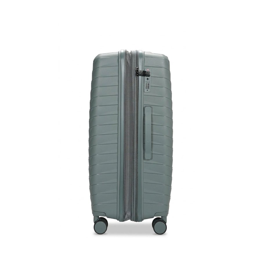 Caselite Expedition 75cm Hardside Checked Suitcase Grey Green Grey Green