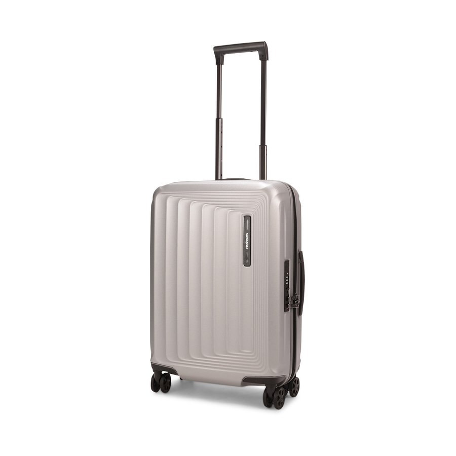 Samsonite Nuon 55cm Hardside USB Carry-On Suitcase Matte Silver Matte Silver