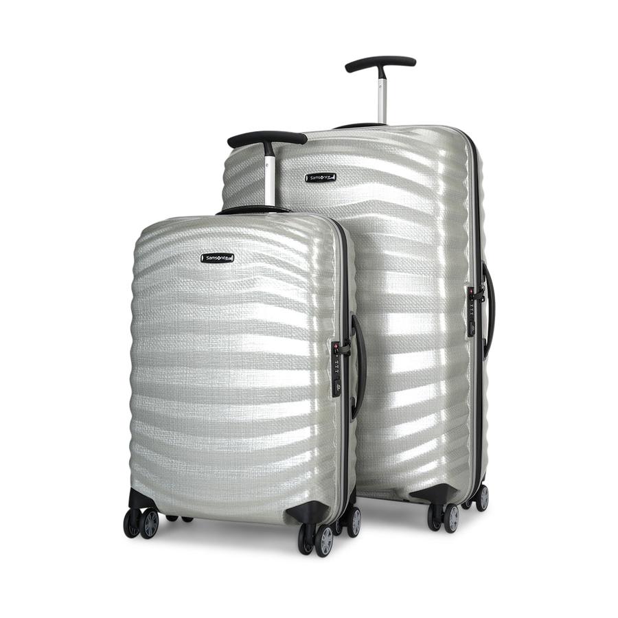 Samsonite Lite-Shock Sport 55cm & 75cm CURV Luggage Set Silver Silver