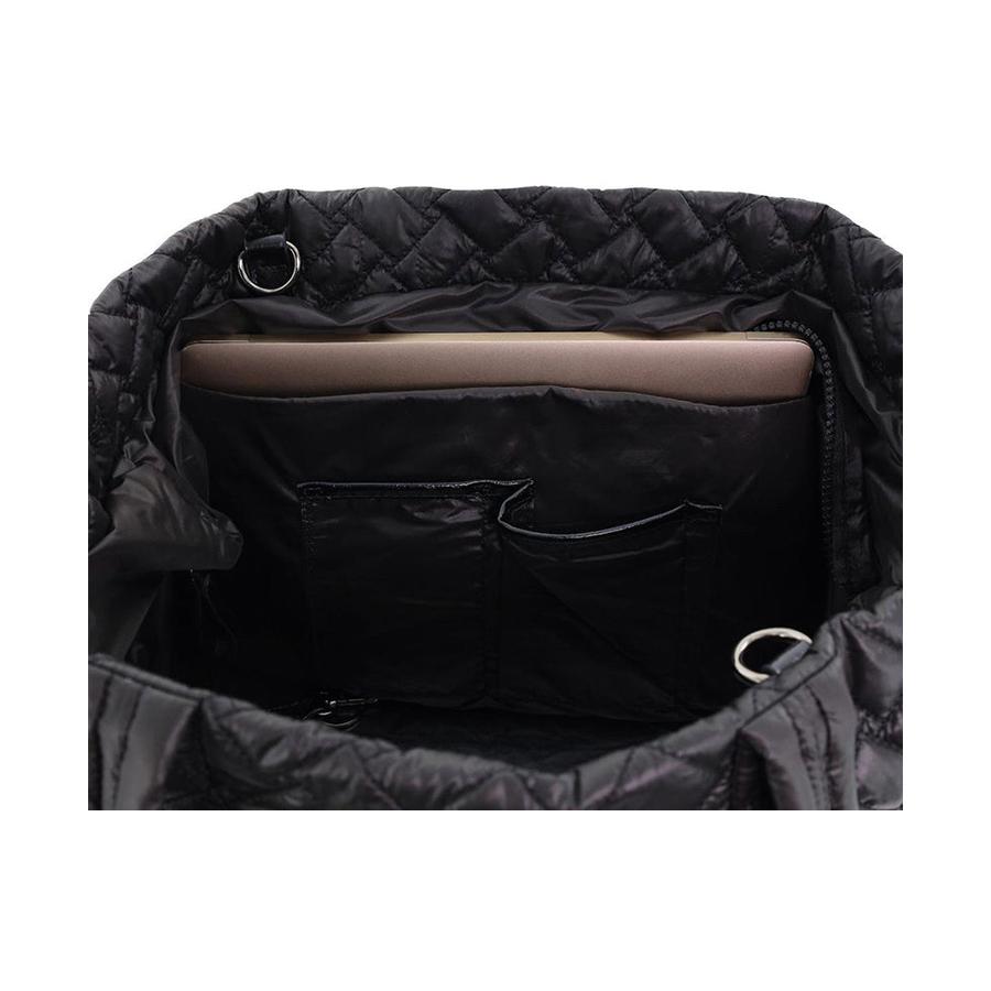 Pierre Cardin Misty Ladies Nylon Padded Tote Bag Black Black