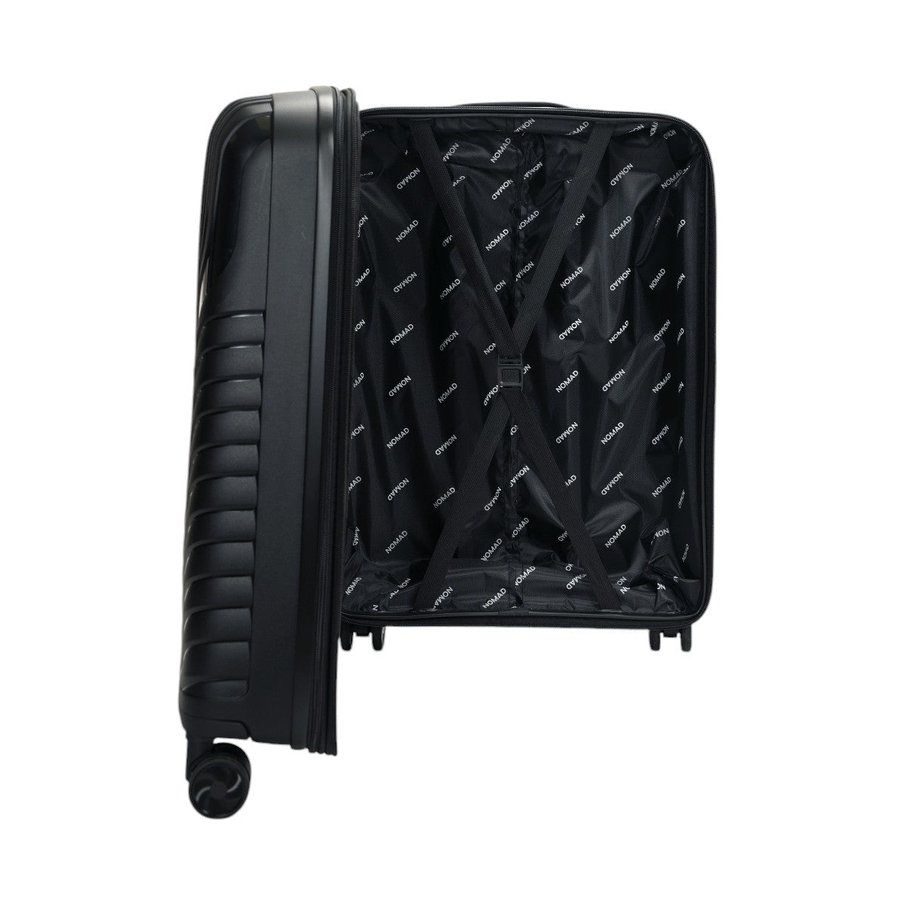 Nomad Journey 66cm Hardside Checked Suitcase Black Black