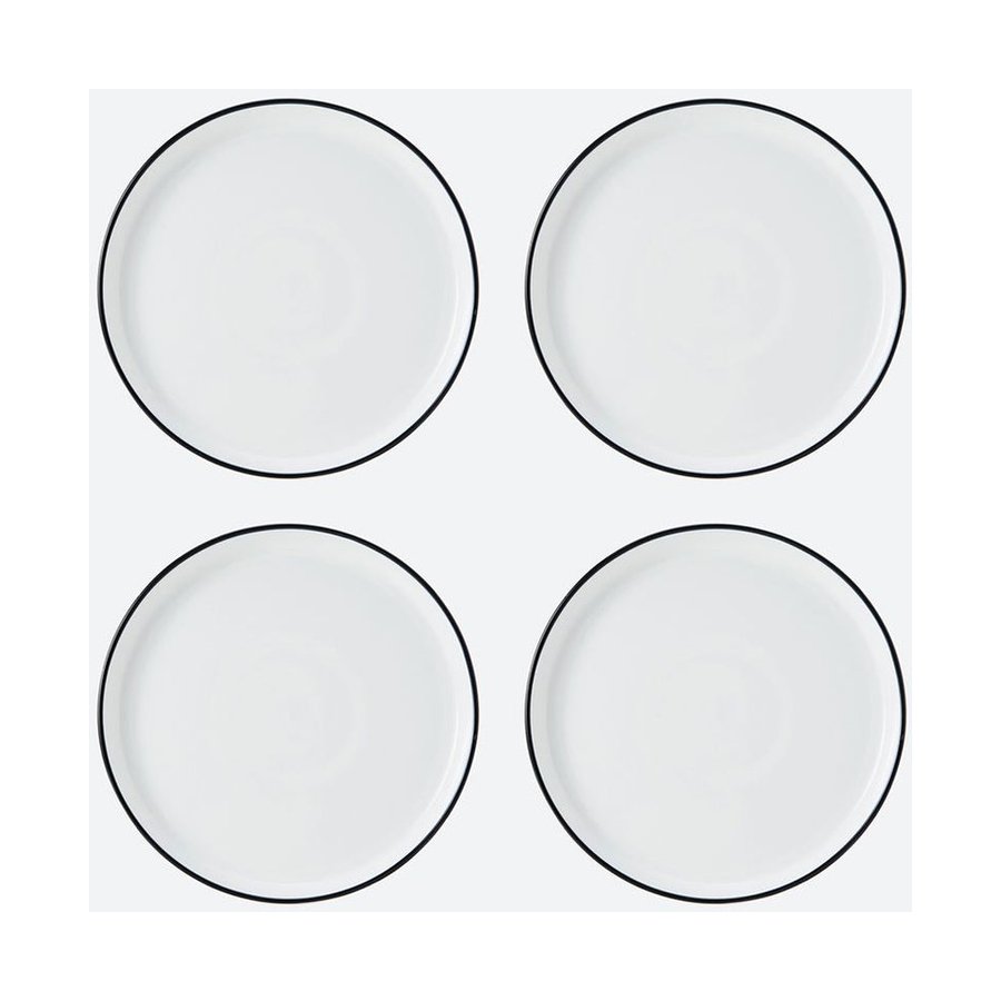 Mikasa Limestone 12-Piece Porcelain Dinner Set White White