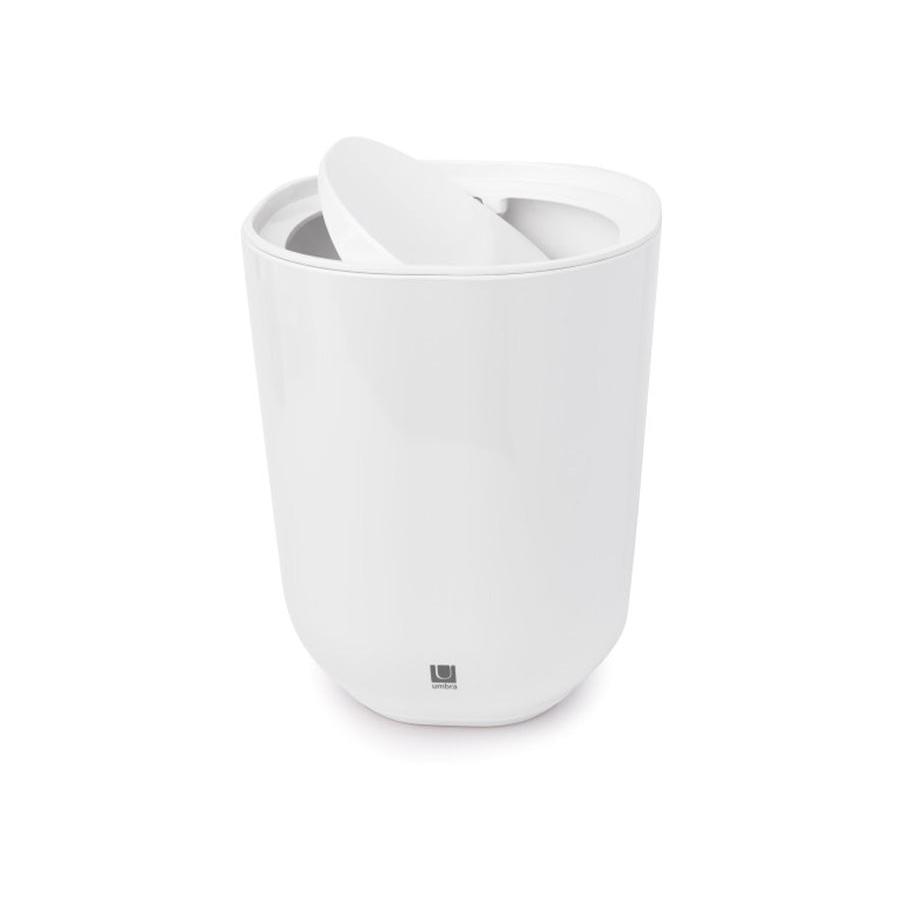 Umbra Step Trash Can with Lid (6.6L) White White