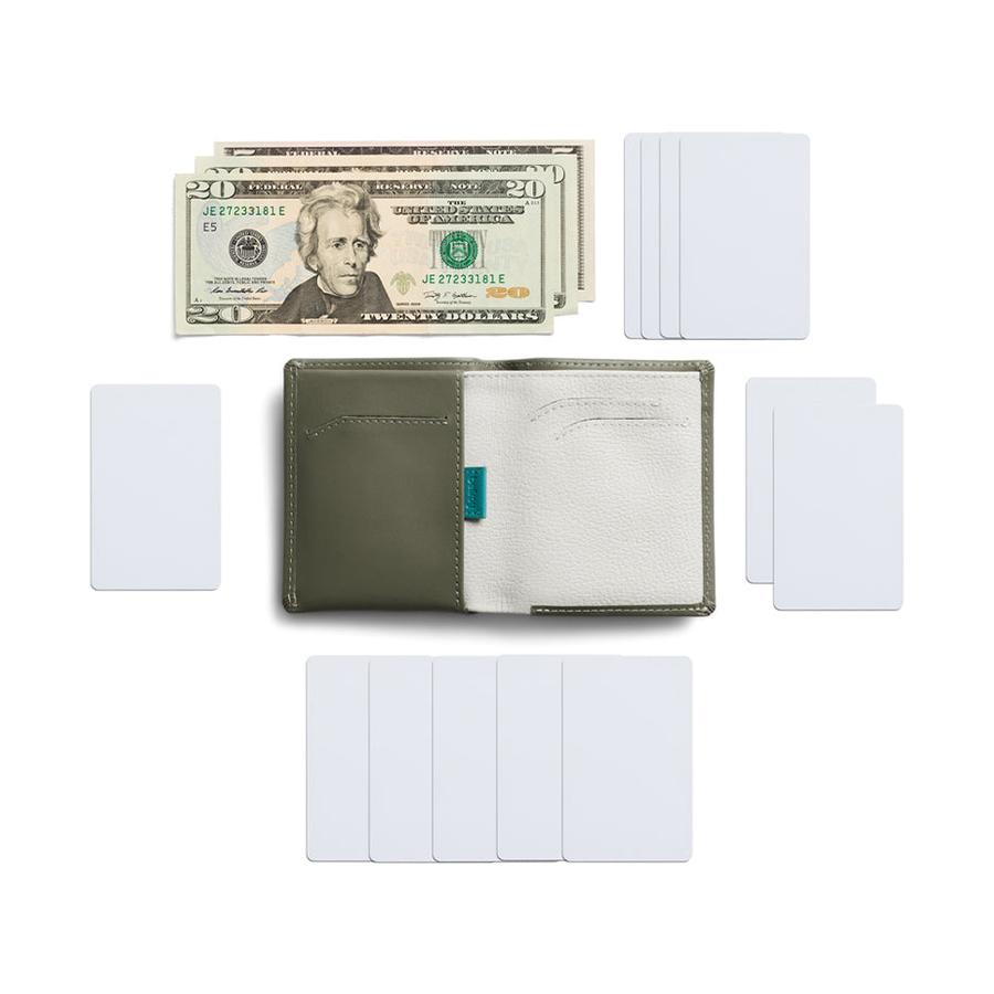 Bellroy RFID Note Sleeve Leather Wallet Willow Willow