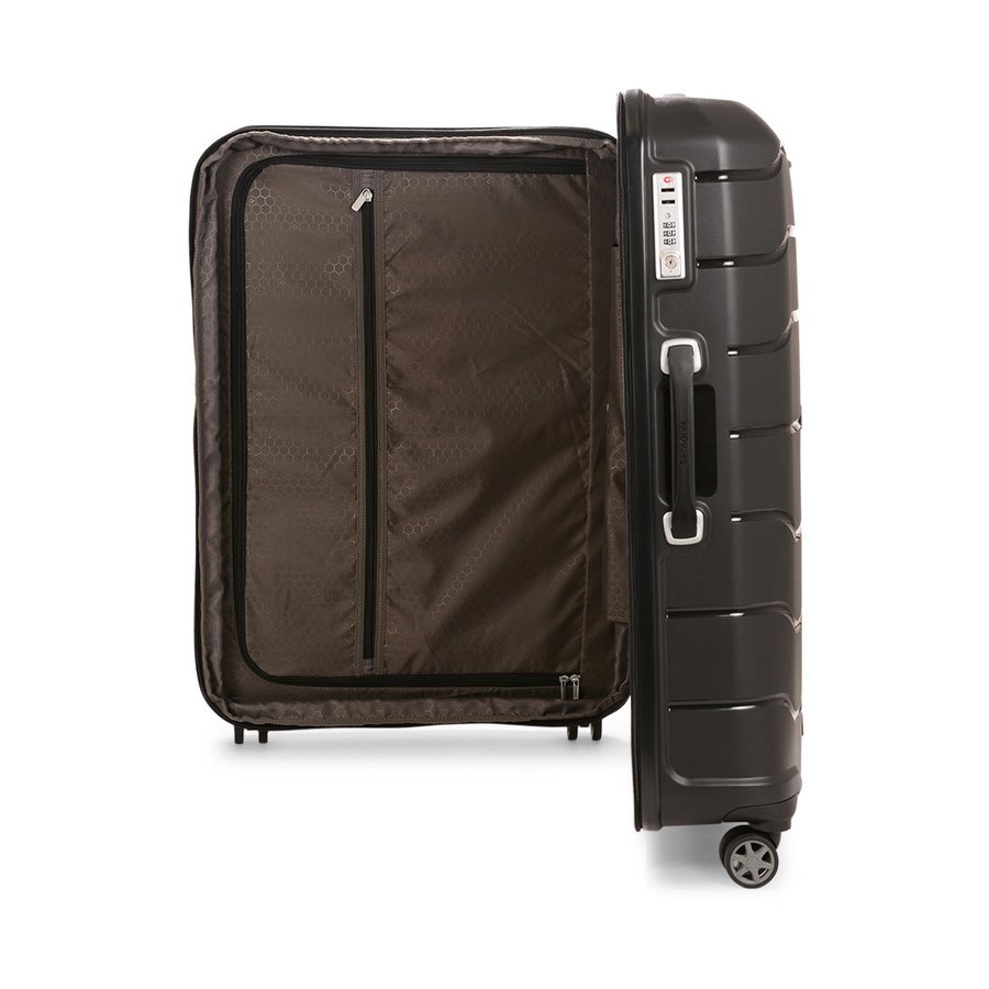 Samsonite Oc2lite 75cm Hardside Checked Suitcase Black Black