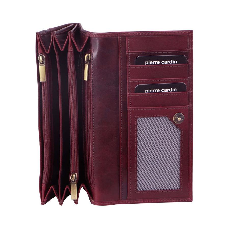 Pierre Cardin Nora Ladies Italian Leather RFID Wallet Cherry Cherry
